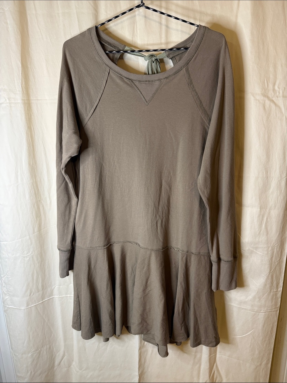 Wishlist Long Sleeve Swing Dress in Taupe